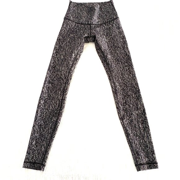 Lululemon Wunder Under Hi-Rise 30" Luxtreme Leggings Black White Luon Jacquard 6 - Picture 2 of 10